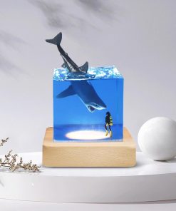 Shark Diver Night Light Table Lamp